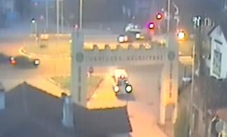 Bolu'da 4'ü uzman çavuş 6 kişinin yaralandığı kaza güvenlik kamerasında