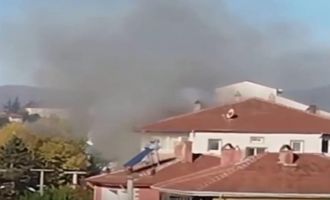 Bolu’da apartman dairesi alev alev yandı..