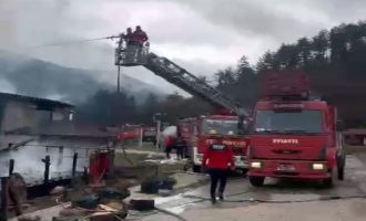 Bolu’da dün faaliyeti durdurulan, konaklama tesisinde yangın