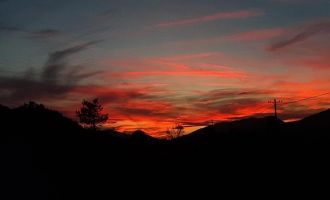 Bolu’da gün batımı kartpostallık görüntüler oluşturdu...