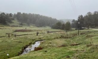 Bolu'da hava sıcaklıkları düştü, yaylalar beyaza büründü