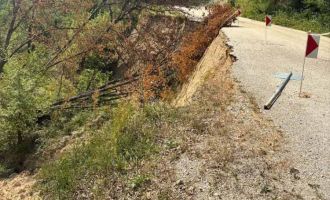 Bolu'da heyelan nedeniyle Taşkesti-Abant yolu 1 aydır kapalı
