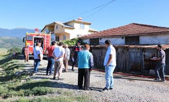 Bolu’da, hindi kümesinde yangın