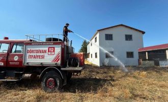 Bolu’da kereste fabrikasının yanında korkutan yangın: Alevler tesise sıçramadan söndürüldü