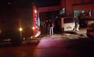 Bolu’da oto elektrikçide çıkan yangında maddi hasar oluştu