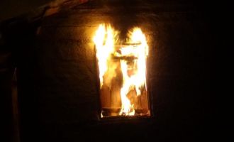 Bolu’da samanlık alev alev yandı.....