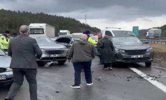 Bolu’da TEM Otoyolu’nda 10 araçlı zincirleme kaza: 6 yaralı