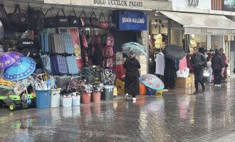 Bolu'da yağmur etkili oldu……..