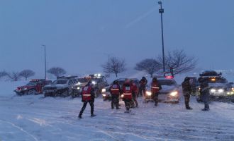 Bolu’da, yoğun kar yağışı devam ediyor