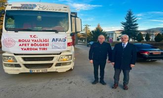 Bolu'dan Elbistan'a 26 konteyner gönderildi