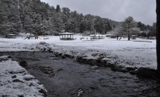 Bolu'nun yüksekleri beyaza büründü.....