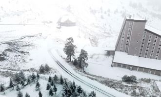 Bolu’nun yükseklerinde kar yağışı etkili oluyor……