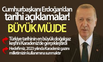 Cumhurbaşkanı Erdoğan: 'Türkiye tarihinin en büyük doğalgaz keşfini Karadeniz'de gerçekleştirdi'