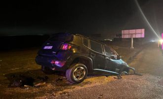 D-100’de lüks cip su kanalına uçtu: 1 yaralı