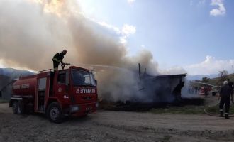 Depoda çıkan yangın 500 bin liradan fazla zarara yol açtı.......