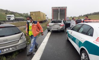 Dinlenme tesisinden kaçırdığı tırla kaza yapan şahıs yakalandı