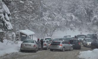 Doğa harikasını görmek istediler: Trafik kilitlendi..