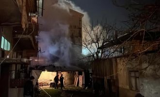 Tekstil atölyesinde korkutan yangın..