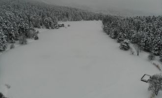 Gölcük Tabiat Parkı'nda kar kalınlığı 1 metreyi aştı....