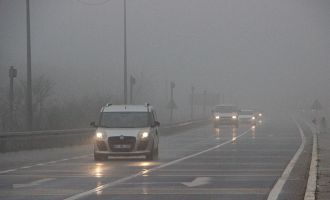 Görüş mesafesi yer yer 30 metreye kadar düştü