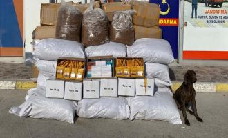 Kargo araçlarına kaçak tütün operasyonu: 7 gözaltı