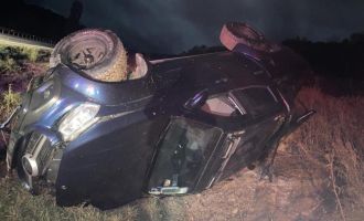 Kontrolden çıkan cip şarampole devrildi: 1 yaralı.....