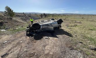 Kontrolden çıkan otomobil takla attı: 1 yaralı