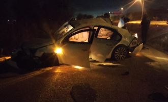 Kontrolden çıkan otomobil tali yola uçtu: 1 yaralı