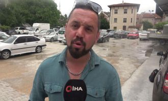 Köpeklerin telef ettiği buzağısını can çekişirken buldu