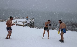 Muay Thai Milli Takımı, dondurucu soğukta Abant’ta antrenman yaptı