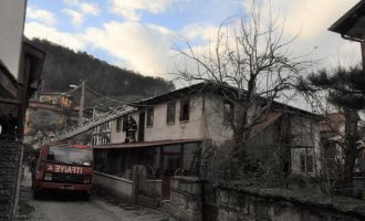 Mudurnu'da korkutan baca yangını