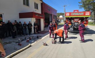 Mudurnu'da orman yangınına karşı tatbikatlı eğitim.....