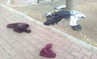 Parka bırakılan şüpheli çantadan spor kıyafetleri çıktı