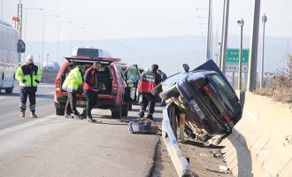 TEM Otoyolunda şaşırtan kaza....
