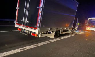 TEM'de kamyonla çarpışan kamyonet sürücüsü araçta sıkışarak yaralandı