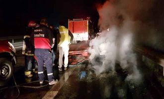 TEM’deki alevler itfaiyeyi harekete geçirdi...