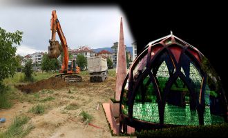 Türkiye’de ilk kez tamamı belediye bütçesi ile yapılacak olan cami için ilk kazma vuruldu