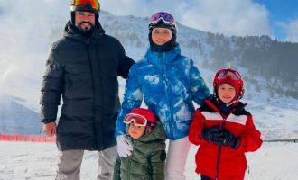 Ünlü çift kayak sezonunu Bolu'da açtı.....