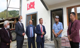 Yangında iki çocuğunu kaybeden Bekil ailesinin yeni evleri Bolu Belediyesi’nden