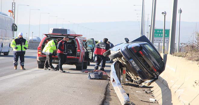 TEM Otoyolunda şaşırtan kaza....