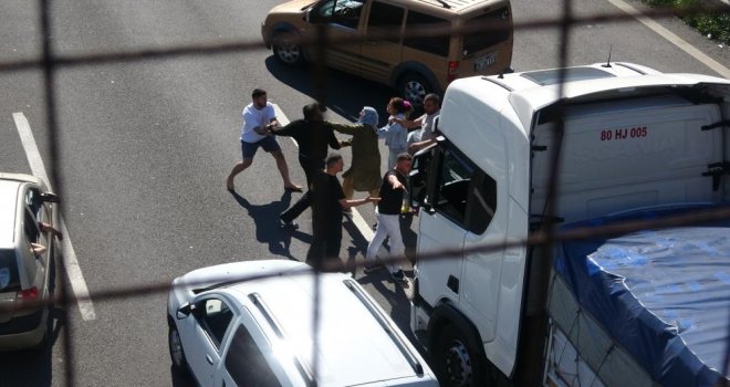 TEM’in Bolu geçişinde yumruk yumruğa kavga