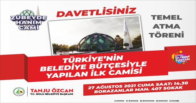 Zübeyde Hanım Cami’nin temel atma töreni Cuma günü yapılacak